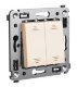 Выключатель ДКС Выключатель двухклавишный в стену Avanti ванильная дымка (4405104)