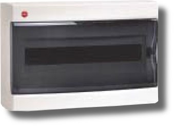 Щиток настенный ДКС Щиток настенный с дверцей 18 модулей IP41 белый (84618)