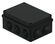 Коробка JBS150 150х110х70, 10 вых., IP55, черная (44009BL-1)