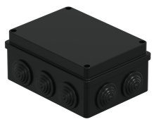 Коробка JBS150 150х110х70, 10 вых., IP55, черная (44009BL-1)