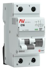 DVA-6 1P+N 16А (C) 30мА (AC) 6кА AVERES (rcbo6-1pn-16C-30-ac-av)