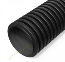 Труба гофрированная двустенная ПНД, чёрная, d90 мм (PR15.0310)