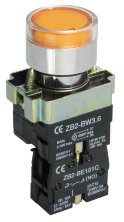 Кнопка LAY5-BW3561 с подсветкой желтый 1з (BBT50-BW-K05)