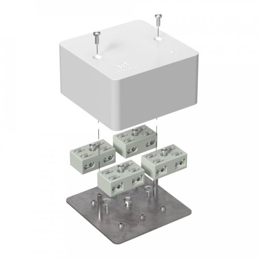 Коробка огнестойкая разветвительная 85х85х45 для кабель-канала (40-0460-FR6.0-4-8-Р)