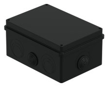 Коробка JBS210 210х150х100, 8 вых., IP55, черная (44016BL-1)