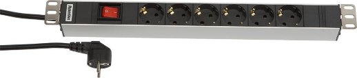 Блок розеток 19" Hyperline SHT19-6SH-S-2.5EU
