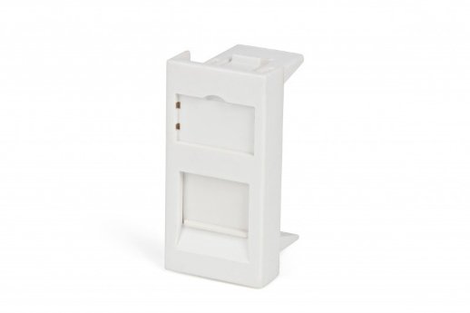 Вставка 45x22,5 для 1 модуля формата Keystone Jack, со шторкой Hyperline SIP2-1K-M45-22.5