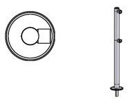 Стойка ограждения съемная OXGARD Praktika Стойка односторонняя съемная