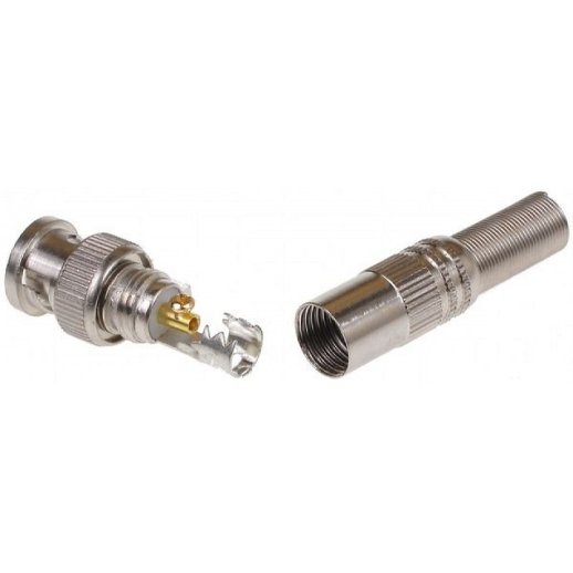 Разъем под коаксиальный кабель вилка Прочие зарубежные BNC универсальный (штекер), пружинный