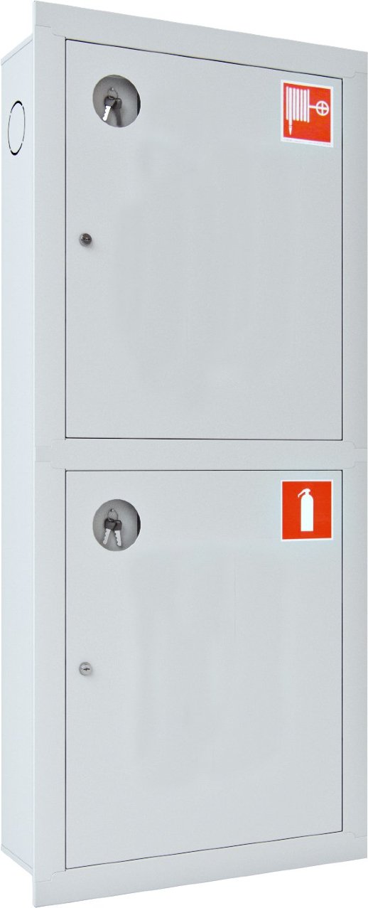 Шкаф пожарный встраиваемый закрытый белый ТОИР-М Ш-ПК-О-003ВЗБ (ПК-320ВЗБ)