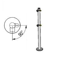Стойка ограждения OXGARD Praktika Стойка ограждения с 2-мя полупетлями L-образная
