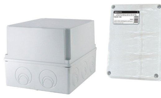 Коробка ОП 240х195х165мм, крышка, IP55, кабельные вводы d28-3шт, d37-2шт (SQ1401-1274)