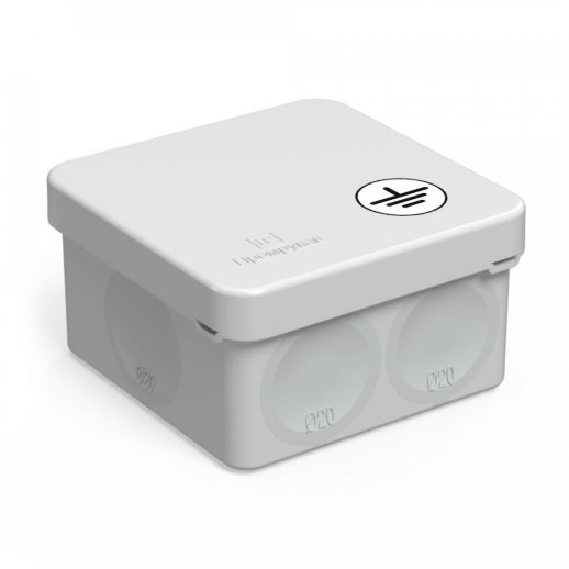 Коробка уравнивания потенциалов 70х70х40 для прямого монтажа двухкомпонентная безгалогенная (HF) (60-0200-У)