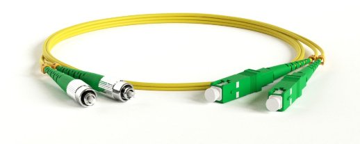 Патч-корд волоконно-оптический SC-FC Hyperline FC-D2-9-FC/AR-SC/AR-H-1M-LSZH-YL