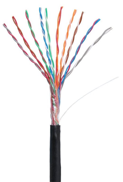 Кабель «витая пара» (LAN) для структурированных систем связи NETLAN U/UTP 10pair, Cat5, Out, PE (EC-UU010-5-PE-BK-3)