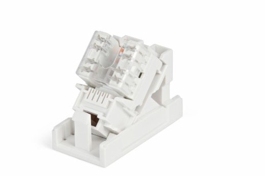 Вставка 45х22,5 с наклонным модулем RJ-45 категории 5е Hyperline SIP2K-C5E-M45-22.5