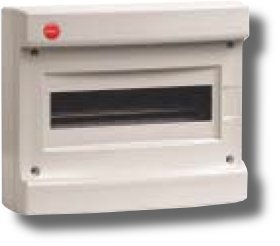 Щиток настенный ДКС Щиток настенный без дверцы 12 модулей IP40 серый (83612)