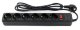 Сетевой фильтр 6 розеток, 3м, черный 5bites SP6B-130