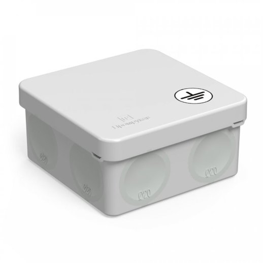 Коробка уравнивания потенциалов 80х80х40 для прямого монтажа двухкомпонентная безгалогенная (HF) (60-0210-У)