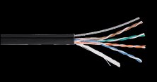 U/UTP 4pair, Cat5e, Solid, Out, SW, PVC (NMC 4805B-BK)