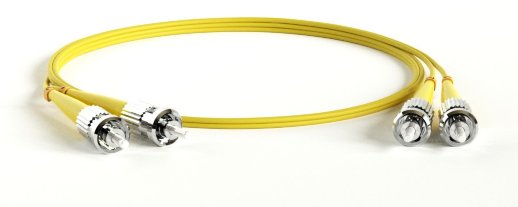 Патч-корд волоконно-оптический ST-ST Hyperline FC-D2-9-ST/UR-ST/UR-H-1M-LSZH-YL