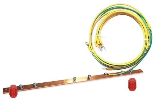 Медная шина заземления, 19" SYSMATRIX GR 0022.001 (315s)