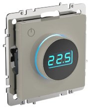 Термостат электронный с индикацией ТС10-1-БрКр бежевый BRITE (BR-RT11-K10)