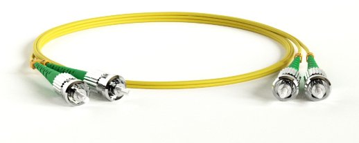 Патч-корд волоконно-оптический ST-ST Hyperline FC-D2-9-ST/AR-ST/AR-H-1M-LSZH-YL