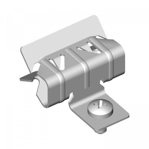 Зажим балочный 2-7 мм с отгибом и винтом М6х9 (PR08.5818)