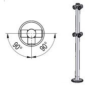 Стойка ограждения с муфтами OXGARD Praktika Стойка ограждения трехсторонняя (T-образная)