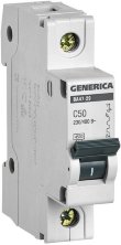 ВА47-29 1P 50А 4,5кА GENERICA (MVA25-1-050-C)