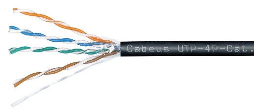 Кабель «витая пара» (LAN) для структурированных систем связи CABEUS UTP-4P-Cat.6-SOLID-OUT-LSZH-UV (9641c)