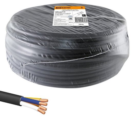 Кабель силовой огнестойкий, не распространяющий горение, с низким дымо- и газовыделением РЭМЗ г.Рыбинск ВВГнг(А)-FRLS 4х2,5 ок(N, PE)-0,66 ГОСТ