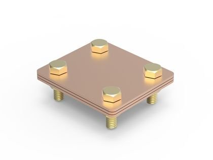 Соединитель полоса - полоса ДКС Соединитель полоса - полоса, 80х70 мм, медь (NG3105CU)