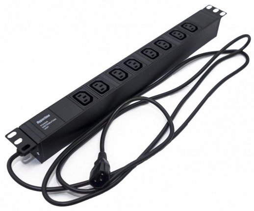 Блок розеток 19" Hyperline SHE19-8IEC-2.5IEC