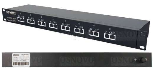Устройство грозозащиты цепей Ethernet OSNOVO SP-IP8/100R
