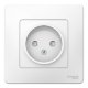 Розетка BLANCA без заземления со шторками, белый (BLNRS000111)