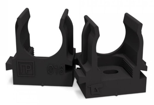 Крепеж-клипса для монтажного пистолета D=16 черная (Промрукав) в п/э (100 шт) (PR13.0405)