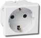 Розетка силовая штекерная с заземлением и со шторками ДКС Розетка силовая Viva 2 модуля белая (45005)