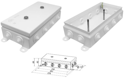 Коробка монтажная электротехническая Гефест КМ IP54-1224