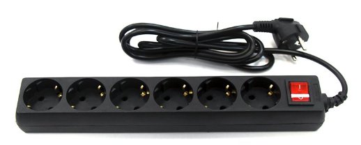 Сетевой фильтр 6 розеток, 3м, черный 5bites SP6B-230