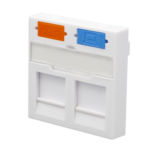 Лицевая панель 2 порта SUPRLAN Лицевая панель 2 порта (45х45, шторка) 10-0303