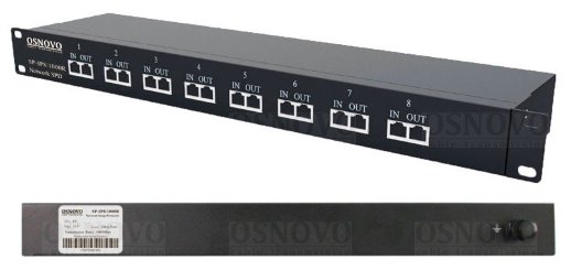 Устройство грозозащиты цепей Ethernet OSNOVO SP-IP8/1000R
