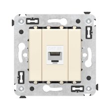 Розетка RJ-45 в стену, кат.5E, Avanti, одинарная, ванильная дымка (4405663)