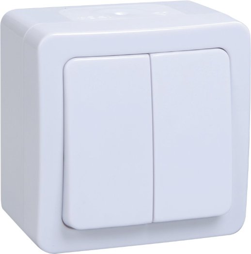 Выключатель открытой установки "ГЕРМЕС PLUS" IEK ВС20-2-0-ГПБ 2 кл, IP54 (EVMP20-K01-10-54-EC)