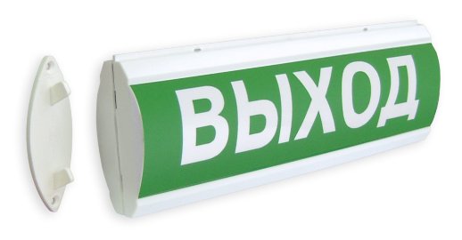 Оповещатель охранно-пожарный световой (табло) Электротехника и Автоматика ЛЮКС-220-Р Д "Выход"