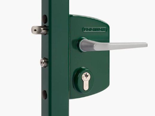 Замок механический для калиток Locinox LAKQ4040 U2L (цвет: RAL 6005, зеленый)