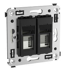 Розетка USB ДКС Розетка USB в стену Avanti черный квадрат (4402543)