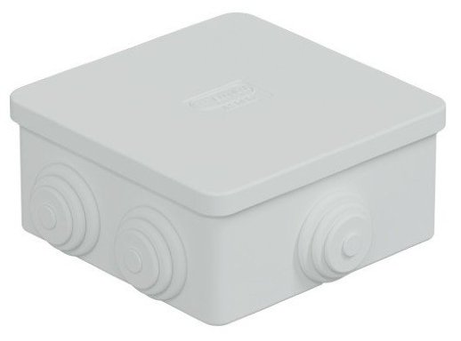 Коробка JBS080 85х85х40, 6 вых, IP44, белая (44006W-1)