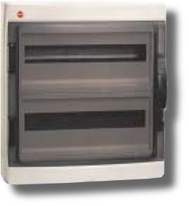 Щиток настенный ДКС Щиток настенный с дверцей 36 модуля IP65 серый (85636)